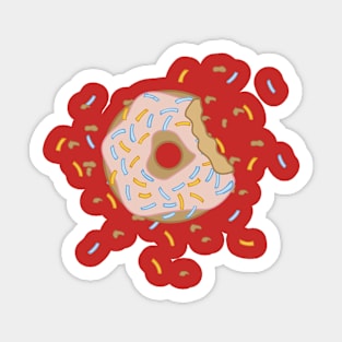 Donut bites back Sticker
